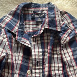 U.S. Polo Assn. Blue and Red Plaid Shirt
